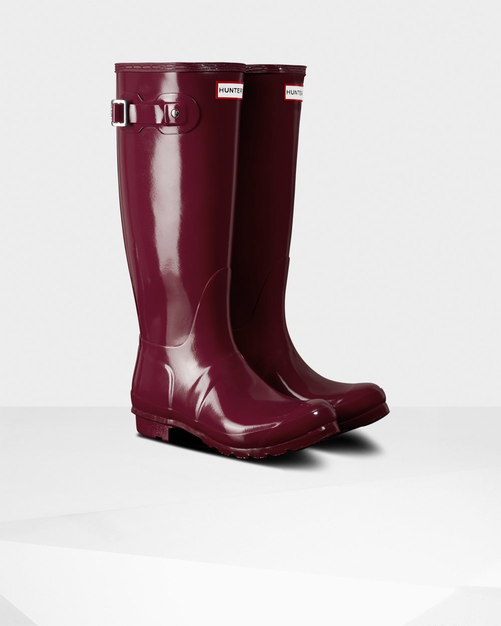 Hunter Mujer Original Gloss - Botas de Lluvia Rojas - 603-XCOFVM